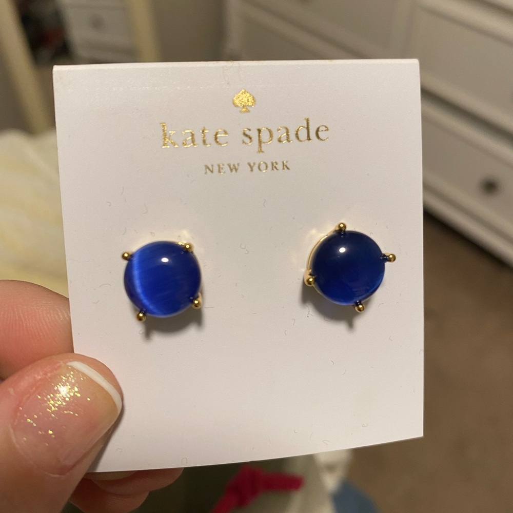 kate spade indigo earrings never worn!!